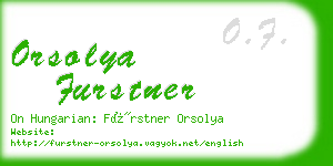 orsolya furstner business card